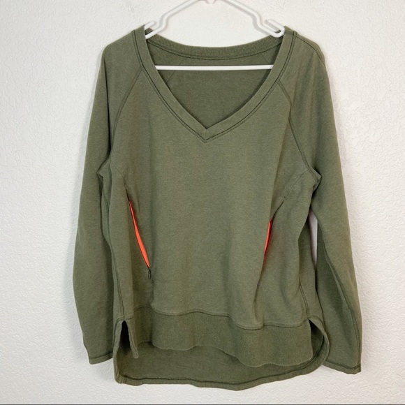 lululemon athletica Sweaters - Lululemon Green Deep V Oversize Sweater